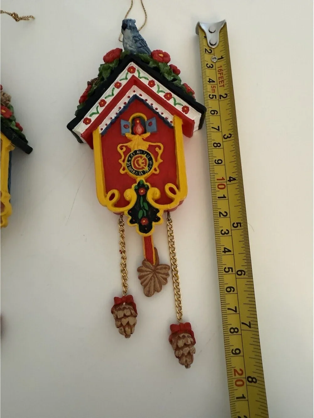 HOUSE OF LLOYD Christmas AROUND THE WORLD Cuckoo Clock Ornament Set Of 2 #530532
